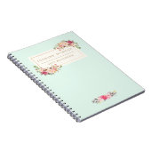 Elegant Chic Pastel Waterverf Floral Boutique Notitieboek (Rechterzijde)