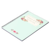 Elegant Chic Pastel Waterverf Floral Boutique Notitieboek (Linkerzijde)