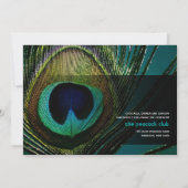 Elegant Chic Peacock Feather Photography Wedding Kaart (Achterkant)