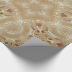 Elegant chic Pearl peach Kaleidoscopisch Star Flow Cadeaupapier