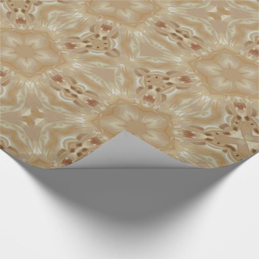 Elegant chic Pearl peach Kaleidoscopisch Star Flow Cadeaupapier (Hoek)