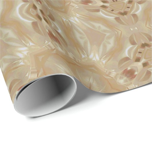 Elegant chic Pearl peach Kaleidoscopisch Star Flow Cadeaupapier (Rol Hoek)