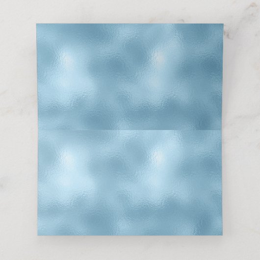 Elegant Chic Pearls Baby Blue Plaatskaartje (Binnenkant ongevouwen)
