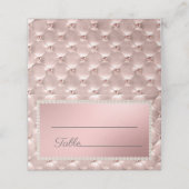 Elegant Chic Pearls roze Rose Gold Plaatskaartje (Buitenkant ongevouwen)