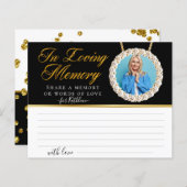 Elegant Chic Photo Share a Memory Funeral Kaart (Voorkant / Achterkant)