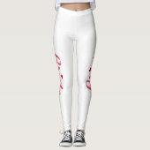 Elegant Chic Pink Bride Wedding Bachelorette Party Leggings (Voorkant)