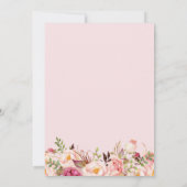 Elegant Chic Pink Floral Christening Baptisme Kaart (Achterkant)