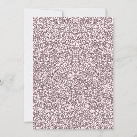 Elegant Chic Pink Glitter Tiara Sweet 16 Kaart (Achterkant)