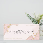 Elegant Chic Pink Gold Marble Agate Certificate (Staand voorkant)