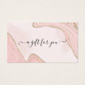 Elegant Chic Pink Gold Marble Agate Gift Kaart (Voorkant)