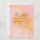 Elegant Chic Pink Oranje Calligraphy Vrijgezellenf Kaart (Voorkant)