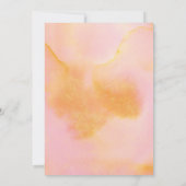 Elegant Chic Pink Oranje Calligraphy Vrijgezellenf Kaart (Achterkant)