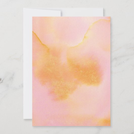 Elegant Chic Pink Oranje Calligraphy Vrijgezellenf Kaart (Achterkant)