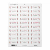 Elegant Chic Pink Paars Floral Waterverf Script Etiket (Full Sheet)