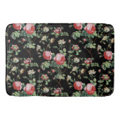 Elegant Chic  Pink Rose Floral Bath Mat (Voorkant)