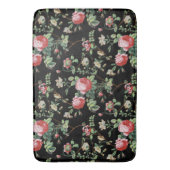 Elegant Chic  Pink Rose Floral Bath Mat (Voorkant Verticaal)