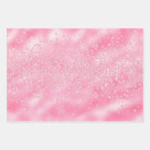 Elegant Chic Pink Sparkles Glitter Feminine Inpakpapier Vel (Voorkant 3)