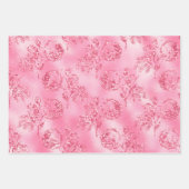 Elegant Chic Pink Sparkles Glitter Feminine Inpakpapier Vel (Voorkant 2)