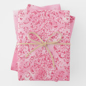 Elegant Chic Pink Sparkles Glitter Feminine Inpakpapier Vel (In situ)