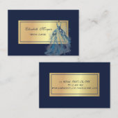 Elegant Chic Professional, blauw dress Visitekaartje (Voorkant / Achterkant)