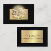 Elegant Chic Professional, Gold Lotus, zwart Visitekaartje (Voorkant / Achterkant)