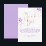 Elegant Chic Purple Bow Bridal Shower Thank You Bedankkaart<br><div class="desc">Say “thank you” with flair using this gold and light purple bow thank you card! Featuring a watercolor ribbon and stylish script,  this card is the perfect mix of sweet and sophisticated — just like the bride-to-be.</div>