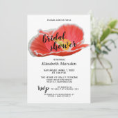 Elegant Chic Red Poppies Floral Vrijgezellenfeest Kaart (Staand voorkant)