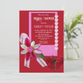 Elegant Chic Red Valentijn Romantic Vrijgezellenfe Kaart (Staand voorkant)