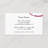 Elegant chic red wine stain Sommelier Visitekaartje (Achterkant)