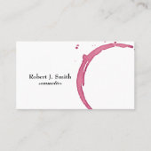 Elegant chic red wine stain Sommelier Visitekaartje (Voorkant)