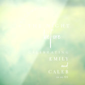 Elegant Chic Rehearsal Dinner Mirror Welcome Sign  Raamsticker (Vel 3)