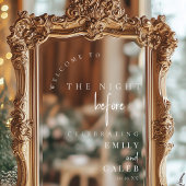 Elegant Chic Rehearsal Dinner Mirror Welcome Sign  Raamsticker