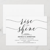 Elegant chic rise en shine nodigkaart kaart (Voorkant / Achterkant)