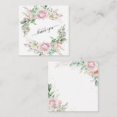 elegant chic romantic dank je roos bloemen notitiekaartje (Voorkant / Achterkant)