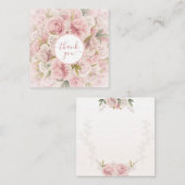 elegant chic romantic dank je roos floral notitiekaartje (Voorkant / Achterkant)