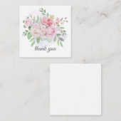 elegant chic romantic dank je rozen briefkaart (Voorkant / Achterkant)