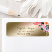 Elegant Chic Romantic Flowers Feather Etiket (Insitu)