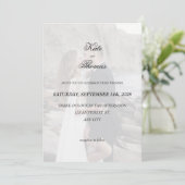 Elegant Chic Romantic Minimalist Classic White Kaart (Staand voorkant)