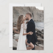 Elegant Chic Romantic Minimalist Classic White Kaart (Achterkant)