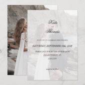 Elegant Chic Romantic Minimalist Classic White Kaart (Voorkant / Achterkant)