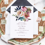 Elegant Chic Romantic Roos Wedding Kaart<br><div class="desc">Elegant Chic Romantic Roos Wedding Uitnodiging</div>