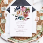 Elegant Chic Romantic Roos Wedding Kaart