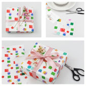 Elegant Chic Rood, Kleurrijk, en Zwart en Wit Inpakpapier Vel