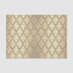 Elegant  Chic Roos Gold Damask Tissuepapier