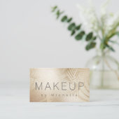 Elegant chic roos gold faux folie make-up artiest visitekaartje (Staand voorkant)