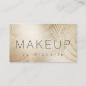 Elegant chic roos gold faux folie make-up artiest visitekaartje (Voorkant)