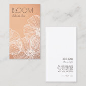 Elegant Chic Roos Gold Floral Visitekaartje (Voorkant / Achterkant)