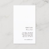 Elegant Chic Roos Gold Floral Visitekaartje (Achterkant)