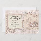 Elegant Chic Roos Gold Glitter Glam Modern Weddens Kaart (Voorkant)