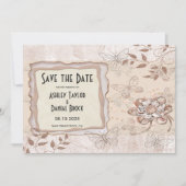 Elegant Chic Roos Gold Glitter Glam Modern Weddens Save The Date (Voorkant)